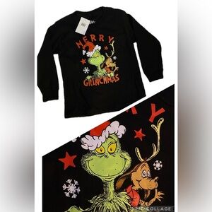 Dr. Seuss Grinch Toddler / Youth Long Sleeve Graphic T-Shirt NWT